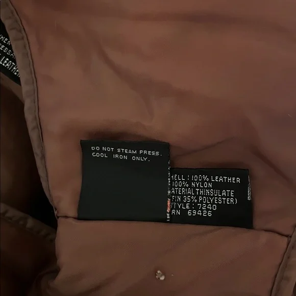 Wilsons Leather Adventure Bound Brown Leather Military Bomber Jacket
